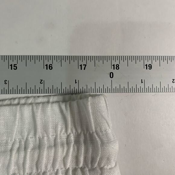 Athleta 14 Womens White Cabo Linen 4" Short Drawstring Pull On Breathable - Picture 7 of 11